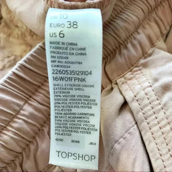 TOPSHOP Dusty Pink Soft Drawstring Joggers Trousers 6 - Picture 9 of 10